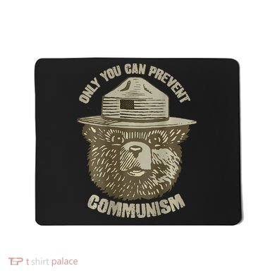 Only You Can Prevent Communism Camping Bear Mousepad