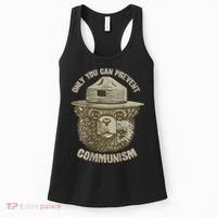 Only You Can Prevent Communism Camping Bear Women's Tank Top thumb 0
