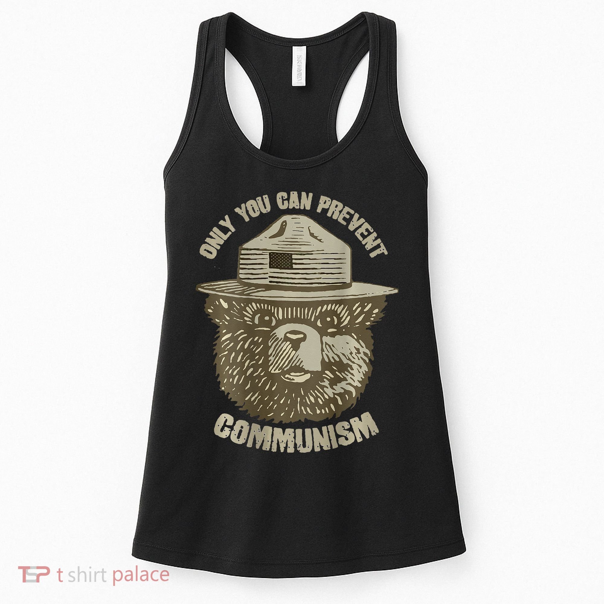 Only You Can Prevent Communism Camping Bear Women's Tank Top