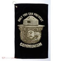 Only You Can Prevent Communism Camping Bear Golf Towel thumb 0