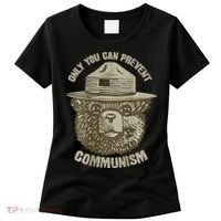 Only You Can Prevent Communism Camping Bear Women's T-Shirt thumb 0
