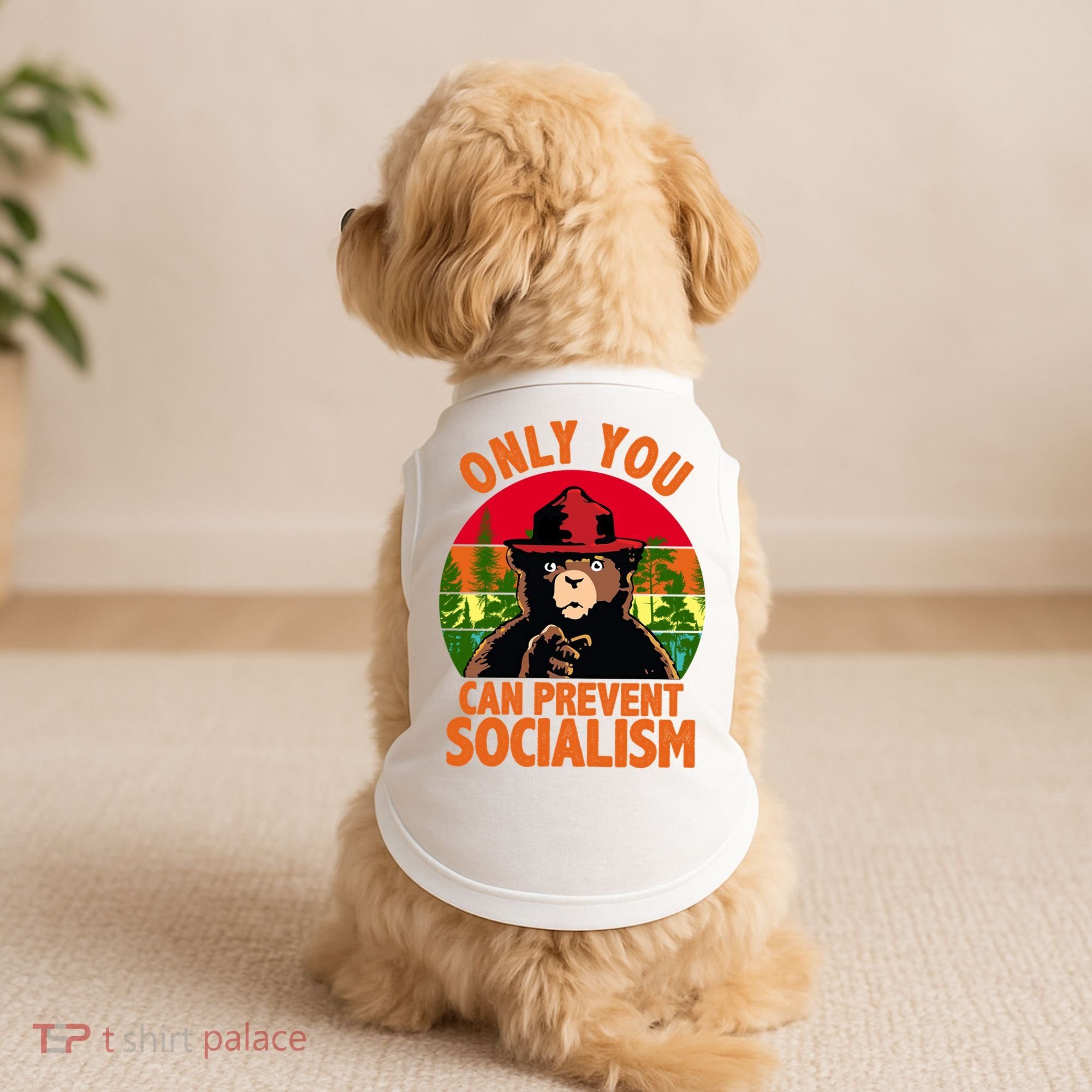 On You Can Prevent Socialism Bear Doggie Tank