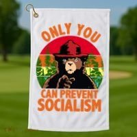 On You Can Prevent Socialism Bear Golf Towel thumb 1