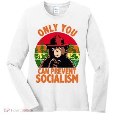 On You Can Prevent Socialism Bear Women's Long Sleeve Shirt