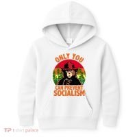 On You Can Prevent Socialism Bear Kids Hoodie thumb 0
