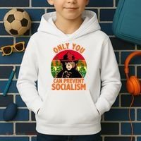 On You Can Prevent Socialism Bear Kids Hoodie thumb 2
