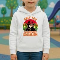 On You Can Prevent Socialism Bear Kids Hoodie thumb 3