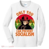 On You Can Prevent Socialism Bear Kids Long Sleeve Shirt thumb 0