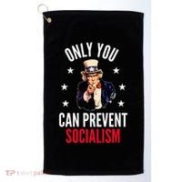 Only You Can Prevent Socialism Anti Socialism Golf Towel thumb 0