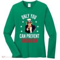 Only You Can Prevent Socialism Anti Socialism Women's Long Sleeve Shirt thumb 0