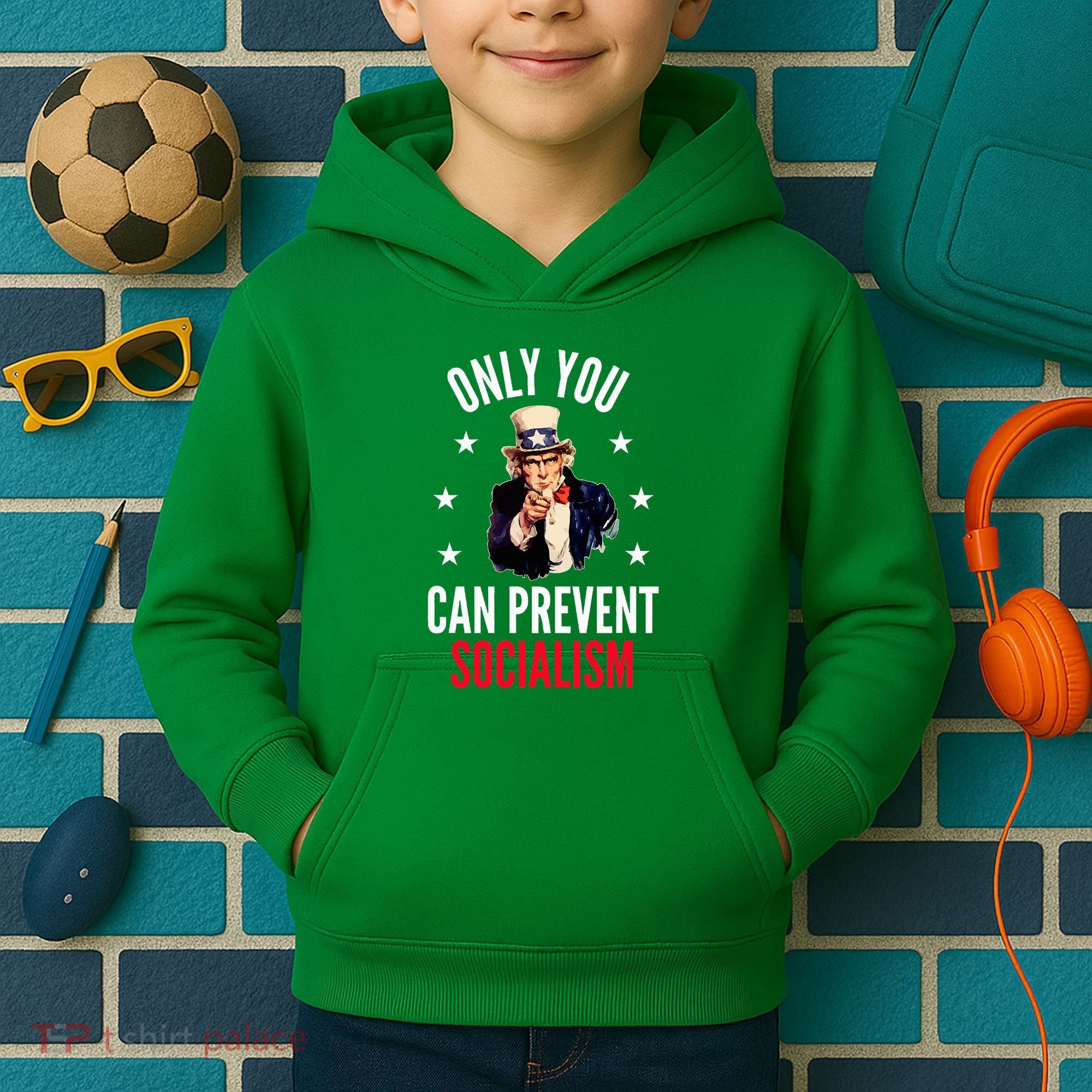 Only You Can Prevent Socialism Anti Socialism Kids Hoodie