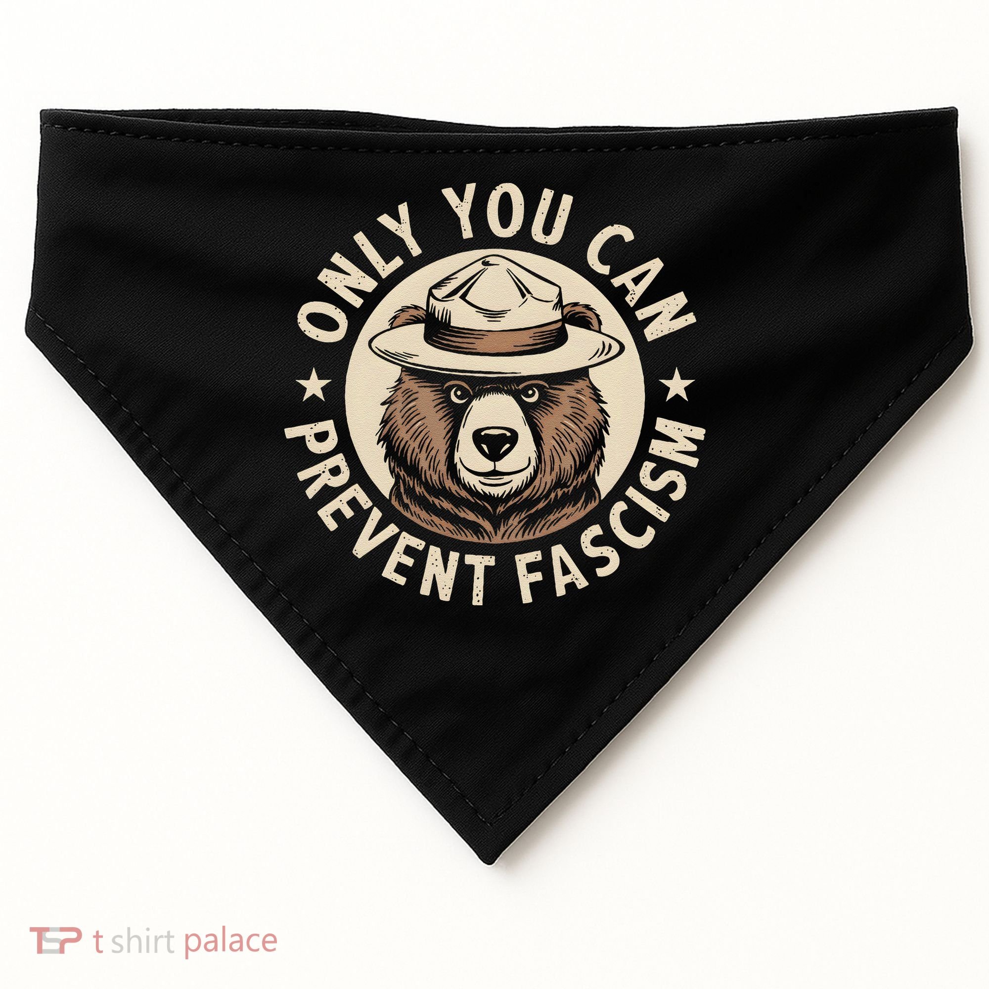 Only You Can Prevent Fascism USA-Made Doggie Bandana