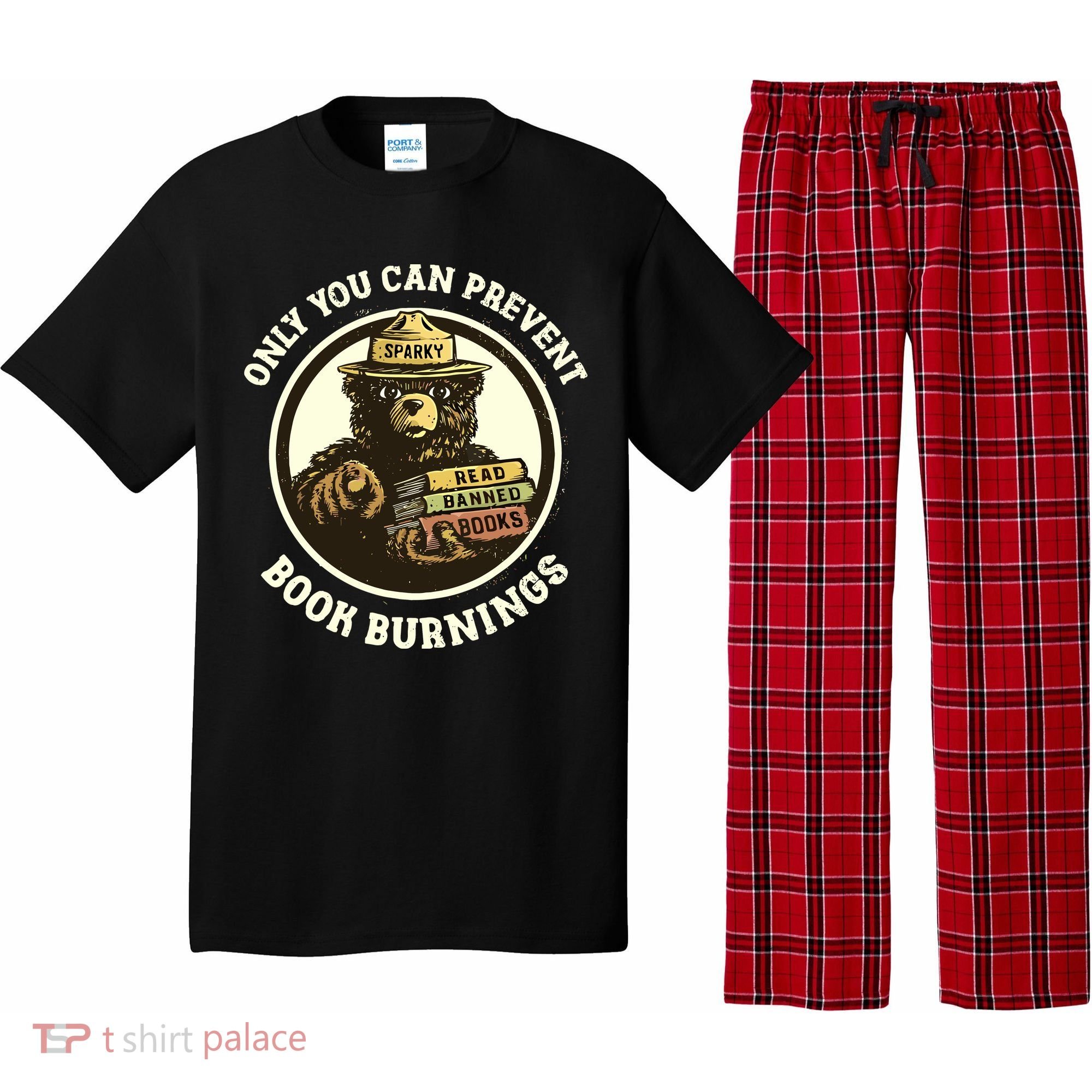 Only You Can Prevent Book Burnings Banned Books Awareness Pajama Set