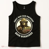 Only You Can Prevent Book Burnings Banned Books Awareness Tank Top thumb 2