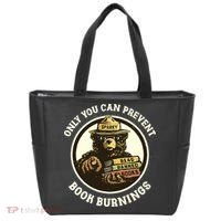 Only You Can Prevent Book Burnings Banned Books Awareness Tote Bag thumb 0