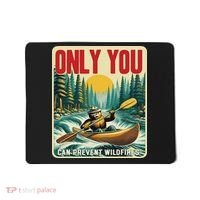 Only You Can Prevent Wildfires Smokey Bear Kayak Paddling Mousepad thumb 0