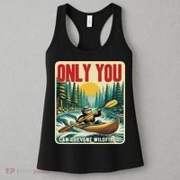 Only You Can Prevent Wildfires Smokey Bear Kayak Paddling Women's Tank Top thumb 3