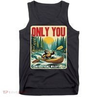 Only You Can Prevent Wildfires Smokey Bear Kayak Paddling Tank Top thumb 0
