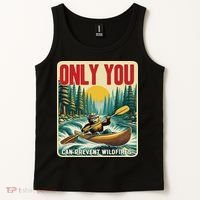 Only You Can Prevent Wildfires Smokey Bear Kayak Paddling Tank Top thumb 2