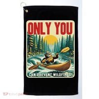 Only You Can Prevent Wildfires Smokey Bear Kayak Paddling Golf Towel thumb 0