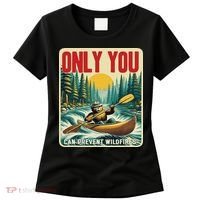 Only You Can Prevent Wildfires Smokey Bear Kayak Paddling Women's T-Shirt thumb 0