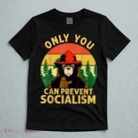 Only You Can Prevent Socialism Bear Camping Vintage Anti T-Shirt thumb 5