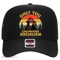 Only You Can Prevent Socialism Bear Wearing Hat MAGA Smokey Hat thumb 0