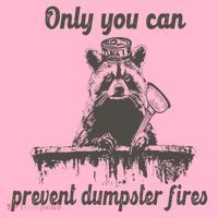 Only You Can Prevent Dumpster Fires Raccoon Meme Coaster thumb 2