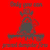 Only You Can Prevent Dumpster Fires Raccoon Meme Santa Hat thumb 1