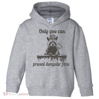 Only You Can Prevent Dumpster Fires Raccoon Meme Toddler Hoodie