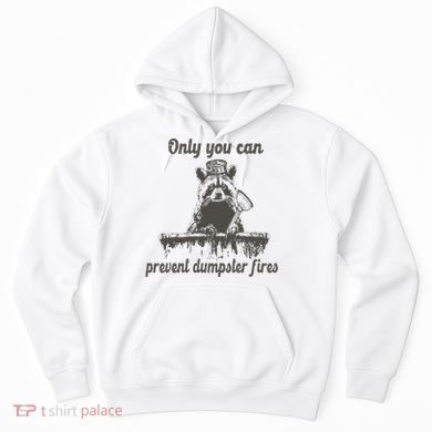 Only You Can Prevent Dumpster Fires Raccoon Meme Hoodie
