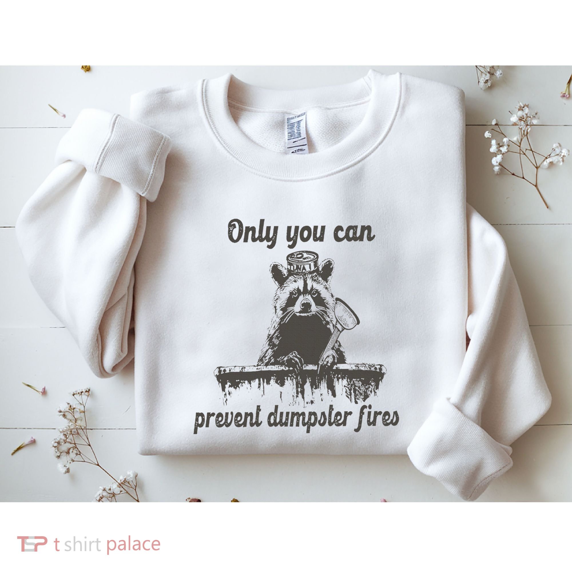 Only You Can Prevent Dumpster Fires Raccoon Meme Sweatshirt