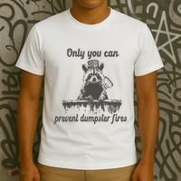Only You Can Prevent Dumpster Fires Raccoon Meme T-Shirt thumb 3