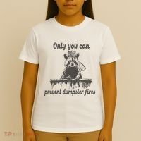 Only You Can Prevent Dumpster Fires Raccoon Meme T-Shirt thumb 4