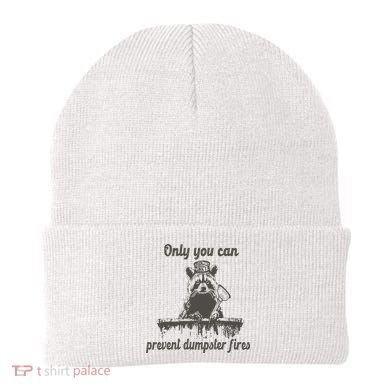 Only You Can Prevent Dumpster Fires Raccoon Meme Beanie
