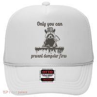 Only You Can Prevent Dumpster Fires Raccoon Meme Hat thumb 0