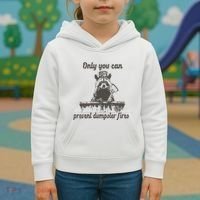 Only You Can Prevent Dumpster Fires Raccoon Meme Kids Hoodie thumb 3