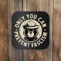 Only You Can Prevent Fascism Bear Coaster thumb 0