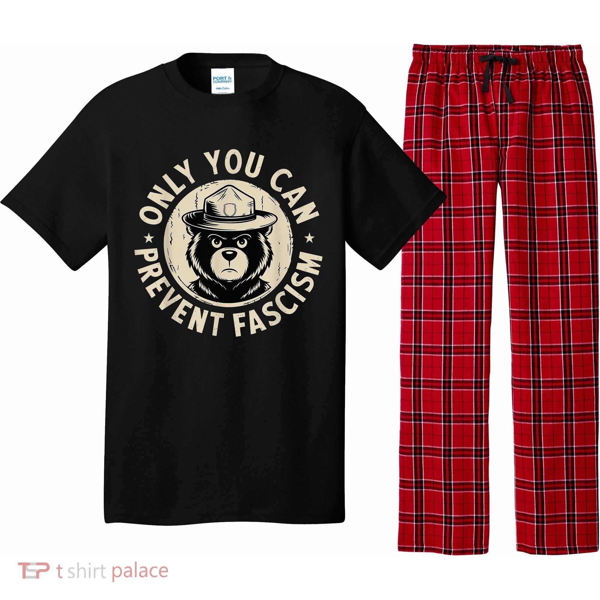 Only You Can Prevent Fascism Bear Pajama Set