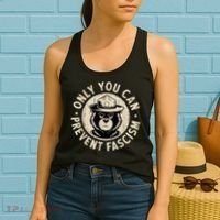 Only You Can Prevent Fascism Bear Women's Tank Top thumb 2