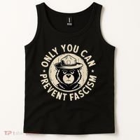 Only You Can Prevent Fascism Bear Tank Top thumb 2