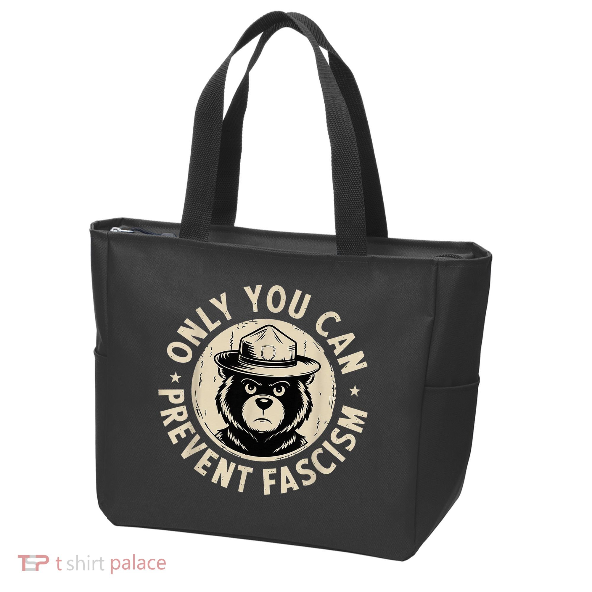 Only You Can Prevent Fascism Bear Tote Bag