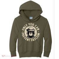 Only You Can Prevent Fascism Bear Kids Hoodie thumb 0