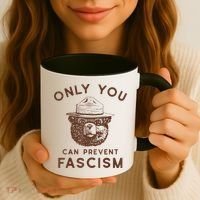 Only You Can Prevent Fascism Bear Coffee Mug thumb 3