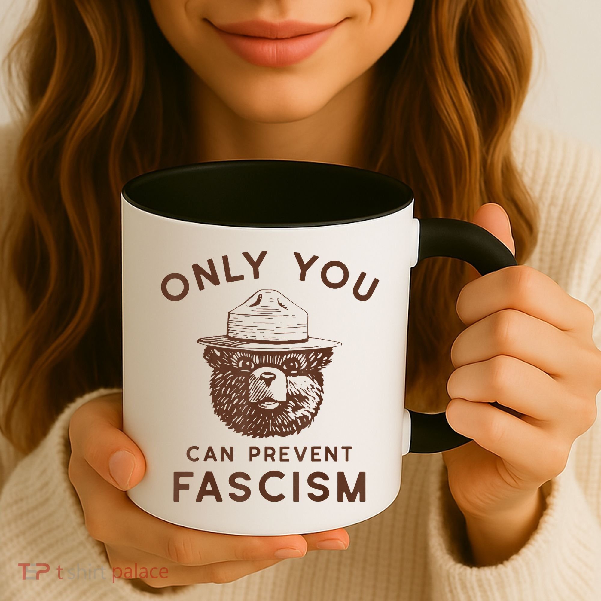Only You Can Prevent Fascism Bear Coffee Mug