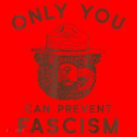 Only You Can Prevent Fascism Bear Santa Hat thumb 1