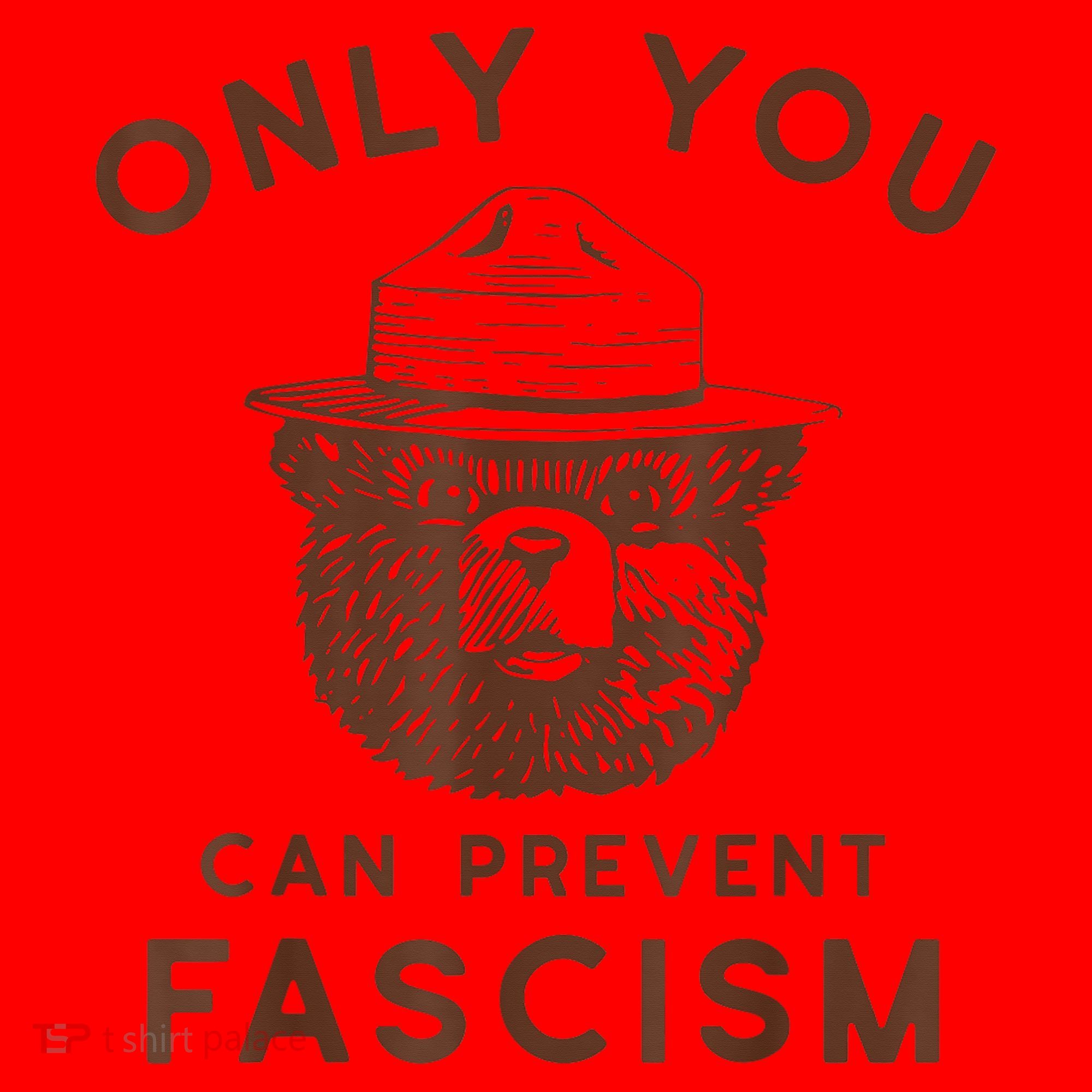 Only You Can Prevent Fascism Bear Santa Hat