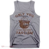 Only You Can Prevent Fascism Bear Tank Top thumb 0