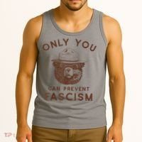 Only You Can Prevent Fascism Bear Tank Top thumb 3