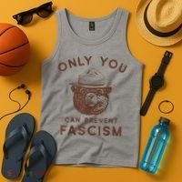 Only You Can Prevent Fascism Bear Tank Top thumb 4
